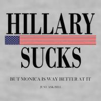 Hillary Clinton Sucks But Monica Is Way Better At It Ladies PosiCharge Tri-Blend Wicking Tank