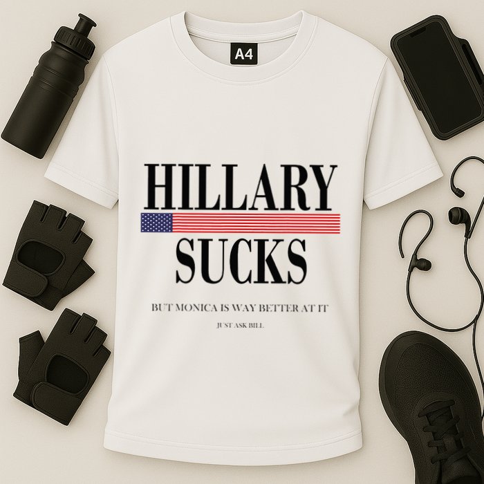 Hillary Clinton Sucks But Monica Is Way Better At It Performance Shirt
