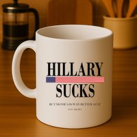 Hillary Clinton Sucks But Monica Is Way Better At It Mug