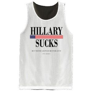 Hillary Clinton Sucks But Monica Is Way Better At It Mesh Reversible Basketball Jersey Tank