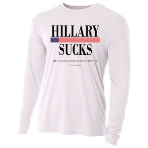 Hillary Clinton Sucks But Monica Is Way Better At It Cooling Performance Long Sleeve Crew