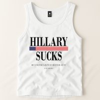Hillary Clinton Sucks But Monica Is Way Better At It Tank Top