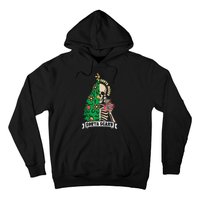 Halloween Christmas Skeleton Sorta Merry Scary Xmas Tree Tank Top Hoodie