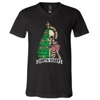 Halloween Christmas Skeleton Sorta Merry Scary Xmas Tree Tank Top V-Neck T-Shirt