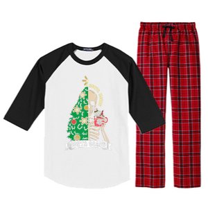 Halloween Christmas Skeleton Sorta Merry Scary Xmas Tree Tank Top Raglan Sleeve Pajama Set