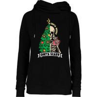 Halloween Christmas Skeleton Sorta Merry Scary Xmas Tree Tank Top Womens Funnel Neck Pullover Hood