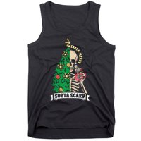 Halloween Christmas Skeleton Sorta Merry Scary Xmas Tree Tank Top Tank Top