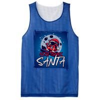 Here Comes Santa Santa Claus On A Skateboard In Moonlight Cool Gift Mesh Reversible Basketball Jersey Tank