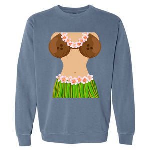 Hawaiian Coconut Shell Bra Funny Halloween Party Garment-Dyed Sweatshirt