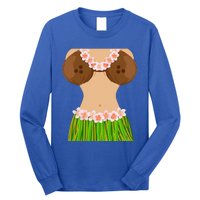 Hawaiian Coconut Shell Bra Funny Halloween Party Long Sleeve Shirt