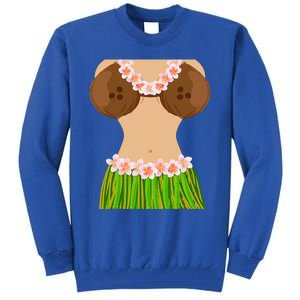 Hawaiian Coconut Shell Bra Funny Halloween Party Tall Sweatshirt