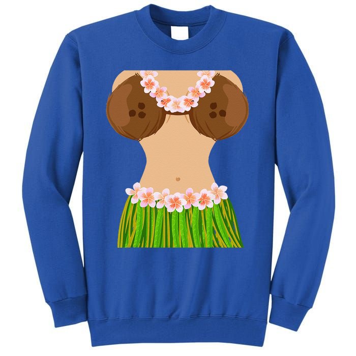 Hawaiian Coconut Shell Bra Funny Halloween Party Tall Sweatshirt