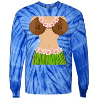 Hawaiian Coconut Shell Bra Funny Halloween Party Tie-Dye Long Sleeve Shirt