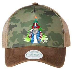 Here Comes Santa Clauspatriotic Kris Kringle Christmas Tree Cool Gift Legacy Tie Dye Trucker Hat