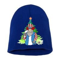 Here Comes Santa Clauspatriotic Kris Kringle Christmas Tree Cool Gift Short Acrylic Beanie