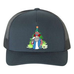 Here Comes Santa Clauspatriotic Kris Kringle Christmas Tree Cool Gift Yupoong Adult 5-Panel Trucker Hat