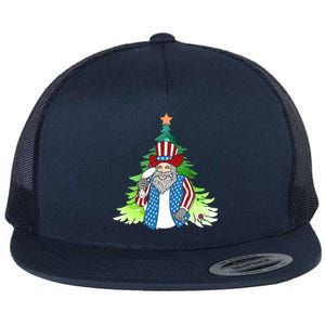 Here Comes Santa Clauspatriotic Kris Kringle Christmas Tree Cool Gift Flat Bill Trucker Hat