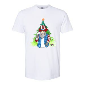 Here Comes Santa Clauspatriotic Kris Kringle Christmas Tree Cool Gift Softstyle CVC T-Shirt