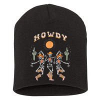 Howdy Cowboy Skeleton Dancing Country Western Short Acrylic Beanie