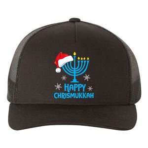 Happy Chrismukkah Santa Hat Christmas Hanukkah Sleep Yupoong Adult 5-Panel Trucker Hat