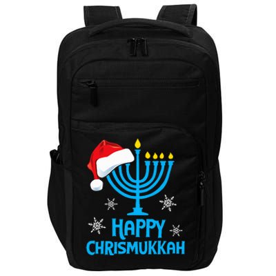 Happy Chrismukkah Santa Hat Christmas Hanukkah Sleep Impact Tech Backpack