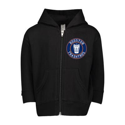 Houston Cheaters Sign Stealing Trashtros Baseball Gift Toddler Zip Fleece Hoodie