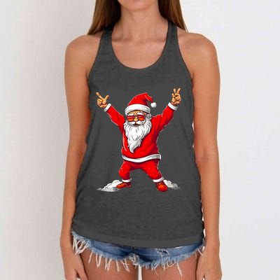 Happy Christmas Santa For Boy Girl Funny Christmas Women's Knotted Racerback Tank