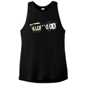 Hollywood California Sign Souvenir Ladies PosiCharge Tri-Blend Wicking Tank