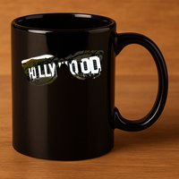 Hollywood California Sign Souvenir 11oz C Handle Ceramic Mug