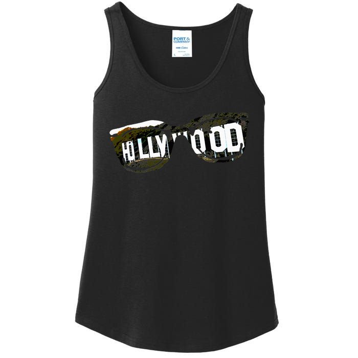 Hollywood California Sign Souvenir Ladies Essential Tank