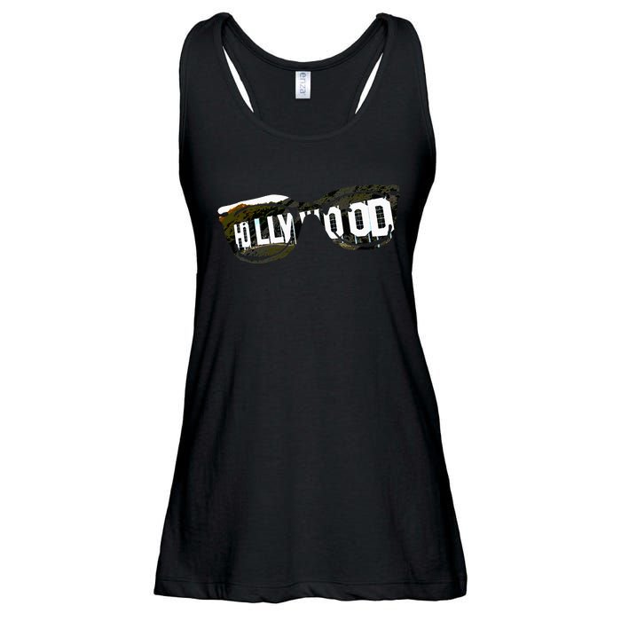 Hollywood California Sign Souvenir Ladies Essential Flowy Tank