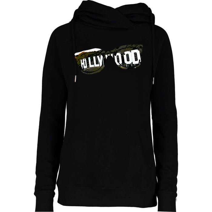 Hollywood California Sign Souvenir Womens Funnel Neck Pullover Hood