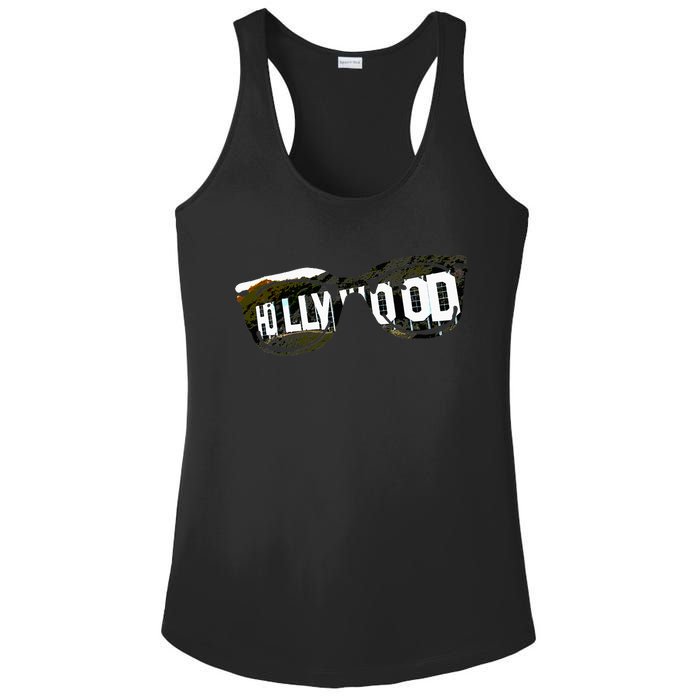 Hollywood California Sign Souvenir Ladies PosiCharge Competitor Racerback Tank