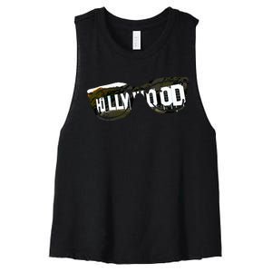 Hollywood California Sign Souvenir Women's Racerback Cropped Tank