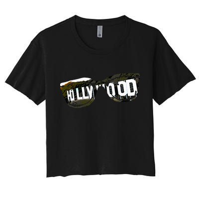 Hollywood California Sign Souvenir Crop Top