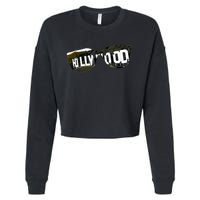 Hollywood California Sign Souvenir Cropped Pullover Crew