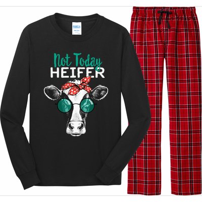 Heifer Country Sayings Not Today Heifer Long Sleeve Pajama Set