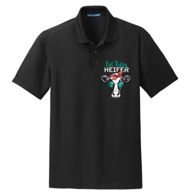 Heifer Country Sayings Not Today Heifer Dry Zone Grid Polo