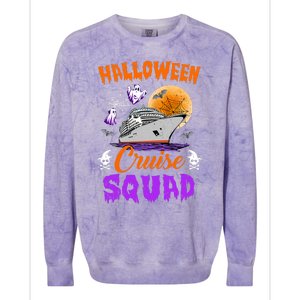 Halloween Cruise Squad Family Cruising Crew Vacation Trip Gift Colorblast Crewneck Sweatshirt