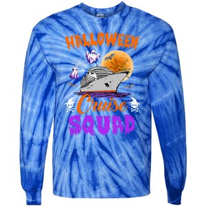 Halloween Cruise Squad Family Cruising Crew Vacation Trip Gift Tie-Dye Long Sleeve Shirt