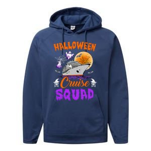 Halloween Cruise Squad Family Cruising Crew Vacation Trip Gift Performance Fleece Hoodie