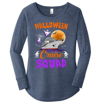 Halloween Cruise Squad Family Cruising Crew Vacation Trip Gift Women's Perfect Tri Tunic Long Sleeve Shirt