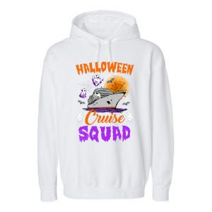 Halloween Cruise Squad Family Cruising Crew Vacation Trip Gift Garment-Dyed Fleece Hoodie