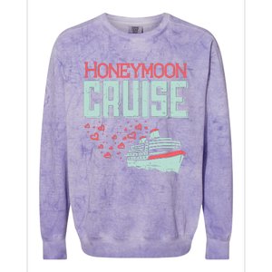 Honeymoon Cruise Ship Cruising Vacation Trip Couple Gift Colorblast Crewneck Sweatshirt