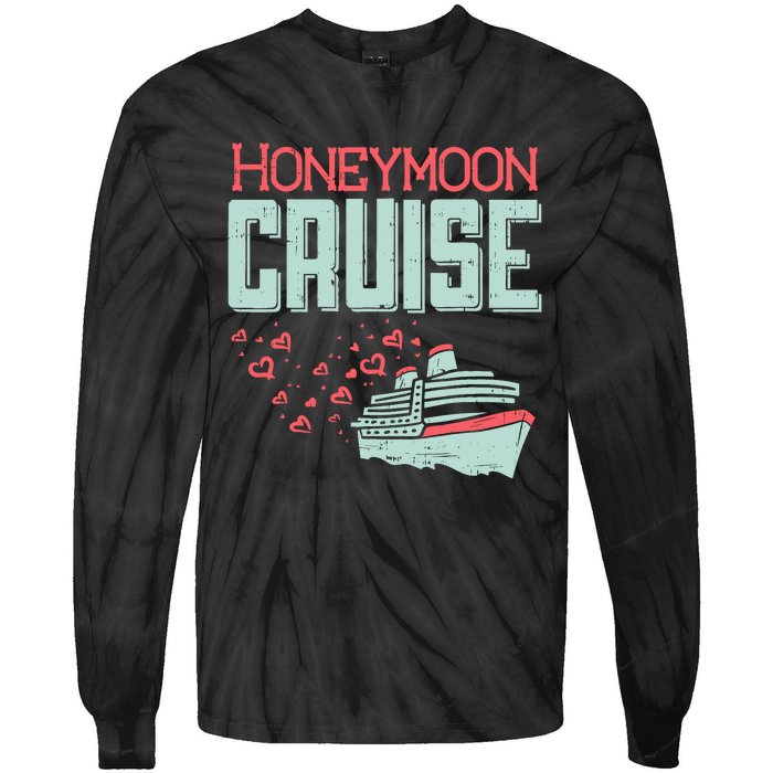 Honeymoon Cruise Ship Cruising Vacation Trip Couple Gift Tie-Dye Long Sleeve Shirt