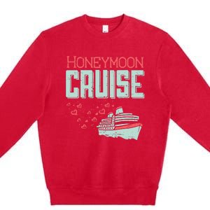 Honeymoon Cruise Ship Cruising Vacation Trip Couple Gift Premium Crewneck Sweatshirt