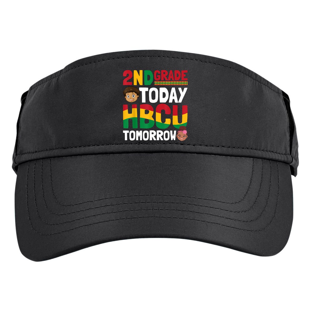 HBCU College Student 2nd Grade Today HBCU Tomorrow Adult Drive Performance Visor