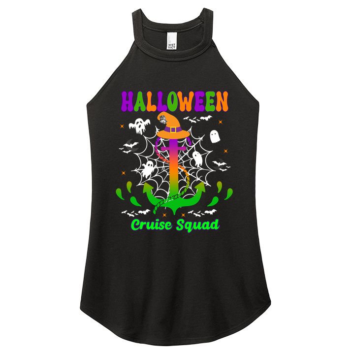 Halloween Cruise Squad Group Travel Trip Vacation Gift Women's Perfect Tri Rocker Tank