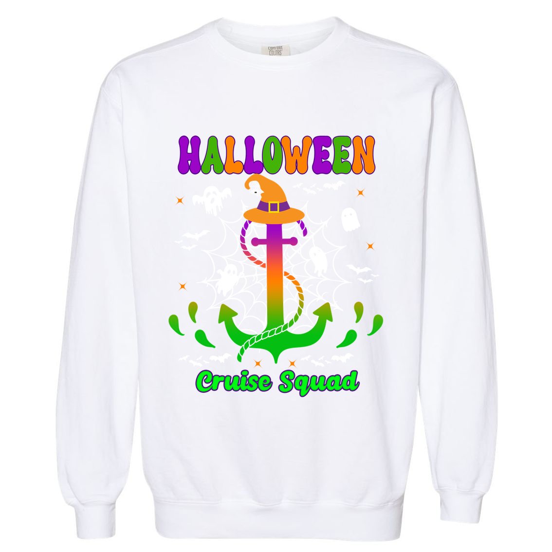 Halloween Cruise Squad Group Travel Trip Vacation Gift Garment-Dyed Sweatshirt