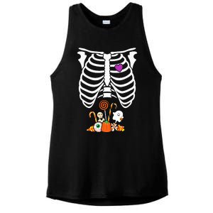 Halloween Candy Skeleton Rib Cage XRay Funny Ladies PosiCharge Tri-Blend Wicking Tank